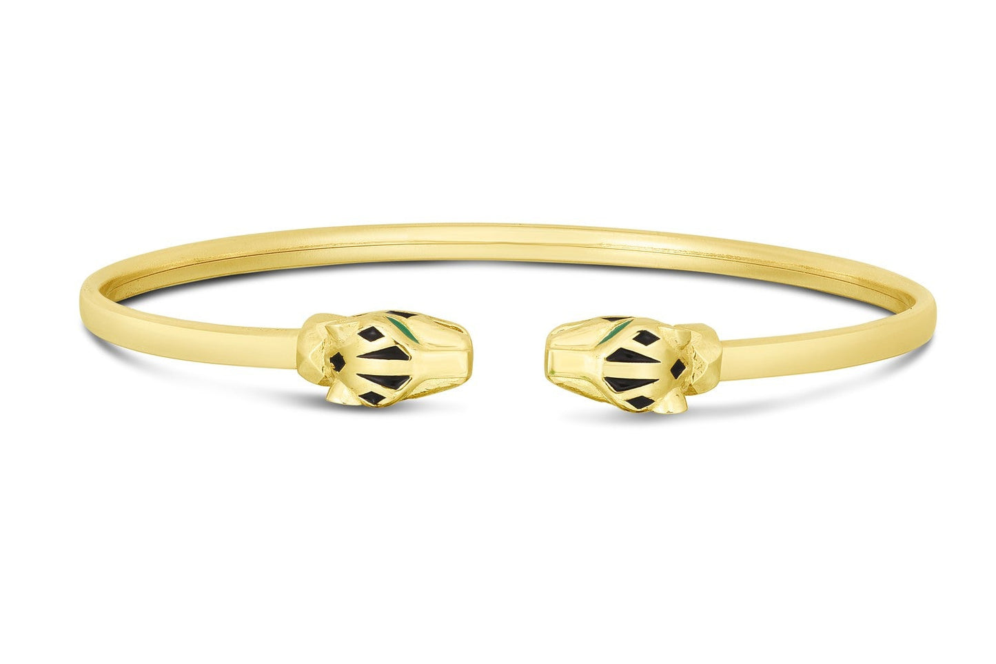 14k Yellow Gold Panther Bangle (3.00 mm)