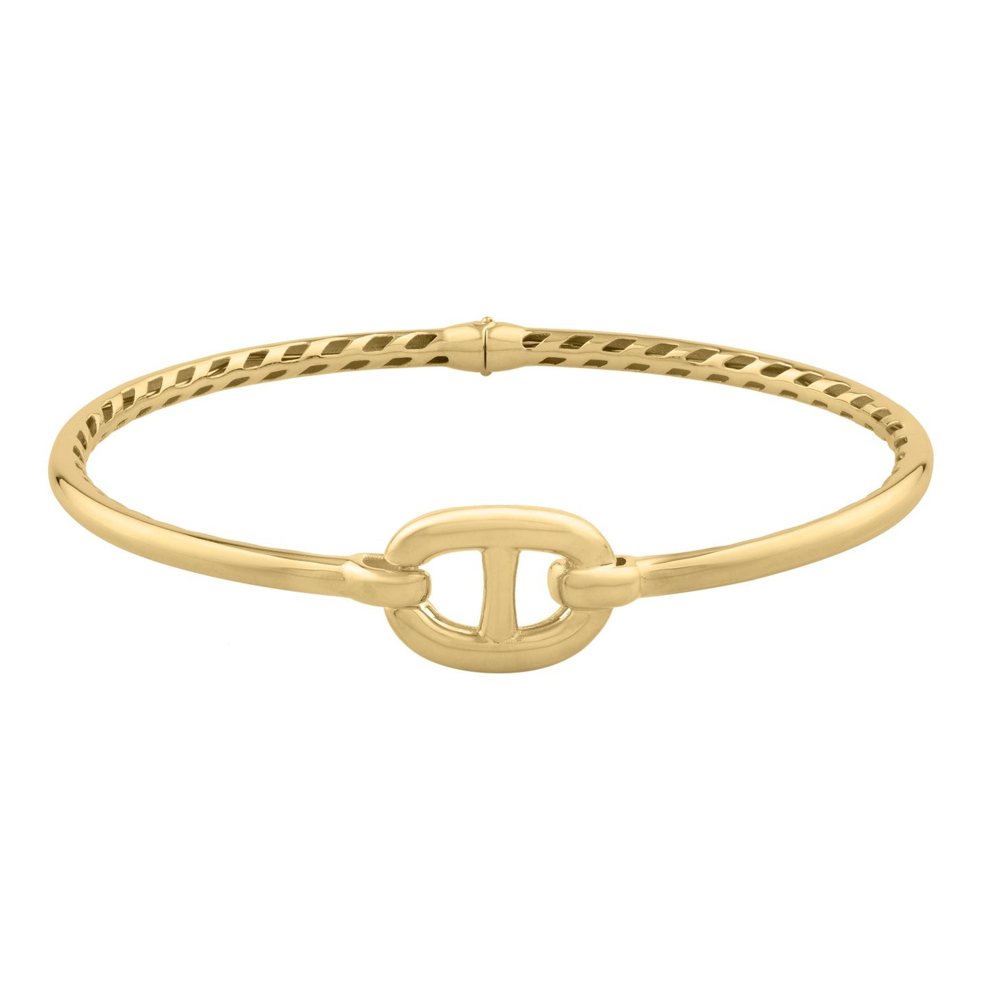 Single Mariner Link Bangle in 14K Yellow Gold (12.00 mm)