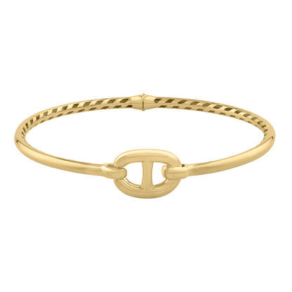 Single Mariner Link Bangle in 14K Yellow Gold (12.00 mm)